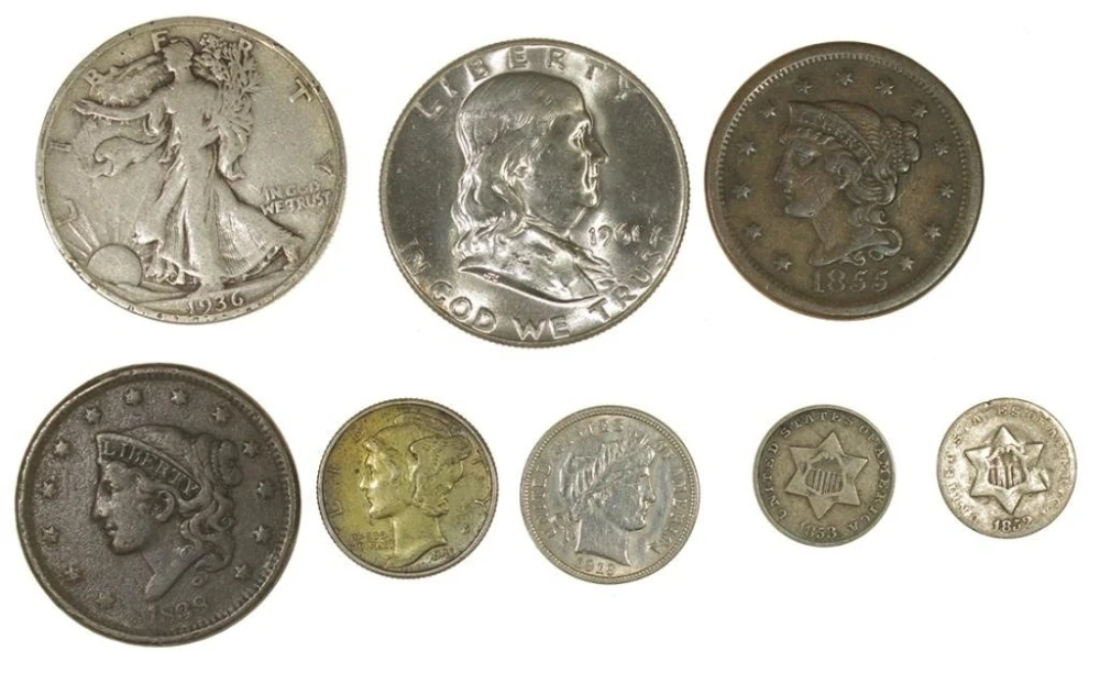 Eight-Piece Type Coin Lot