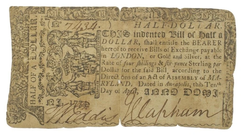 Scarce Issue Maryland Colonial Note