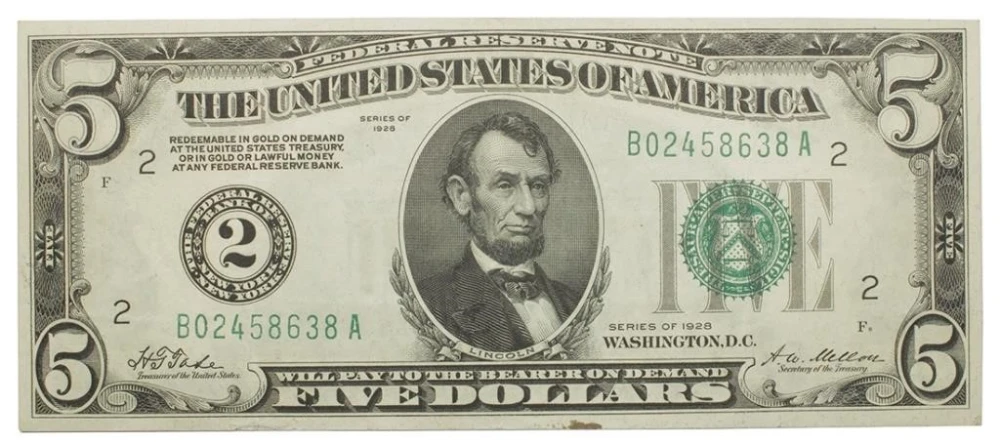 Series 1928 F.R.N. $5