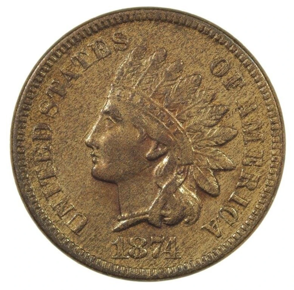 EF 1874 Indian Cent