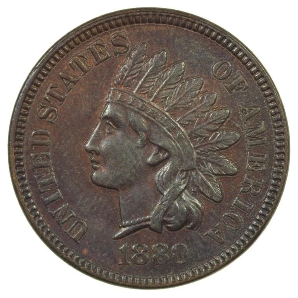 Unc 1880 Indian Cent