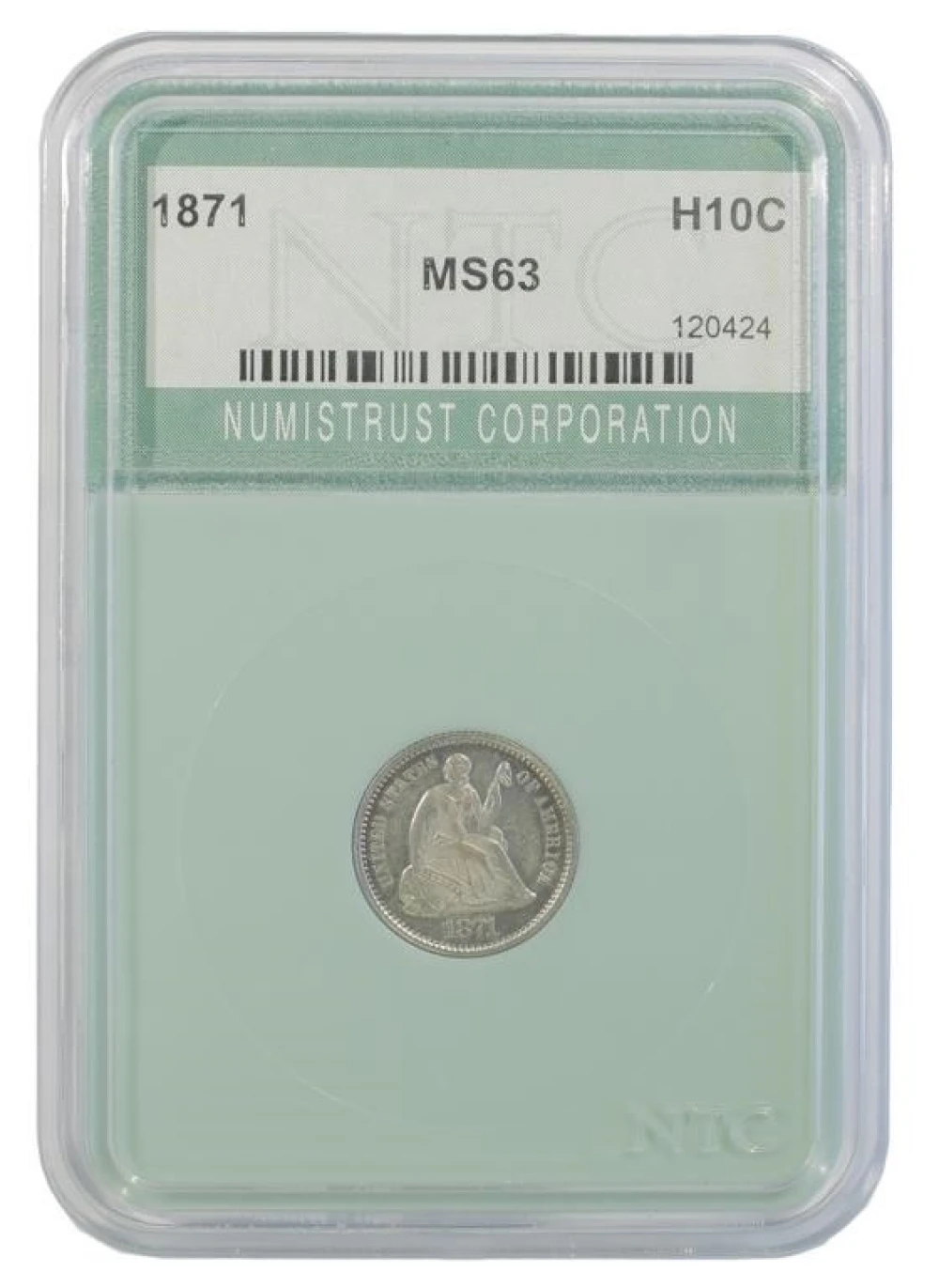 Mint State 1871 Half Dime