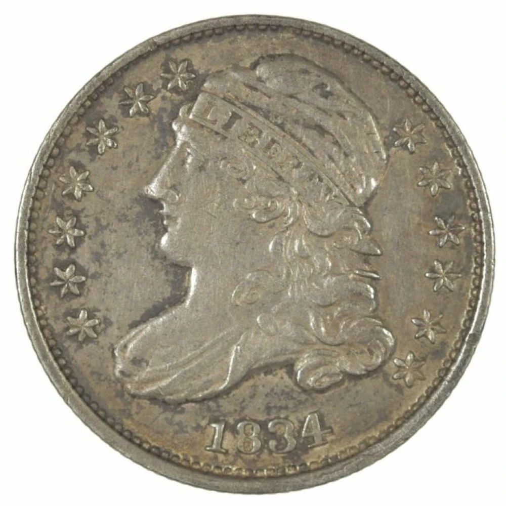 AU 1834 Bust Dime