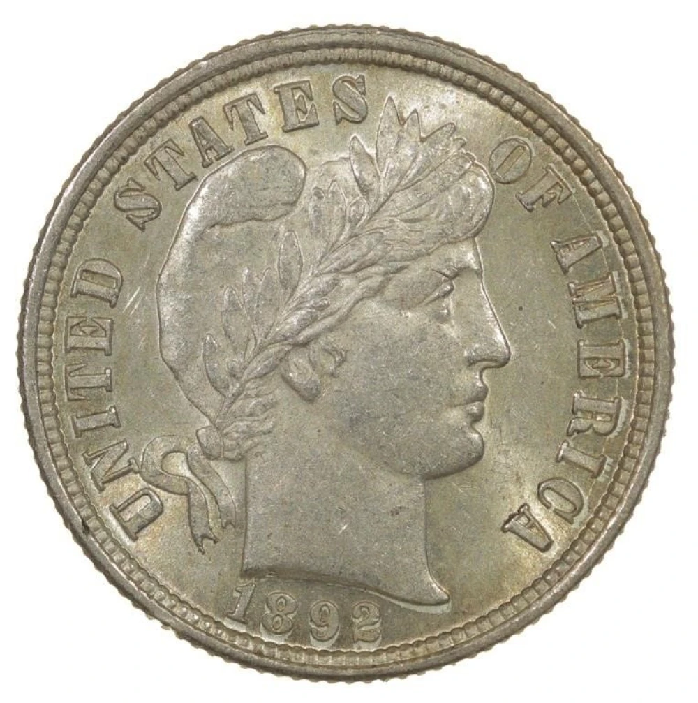 Unc 1892 Barber Dime