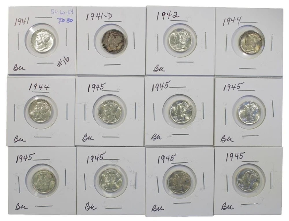Unc Mercury Dime Group