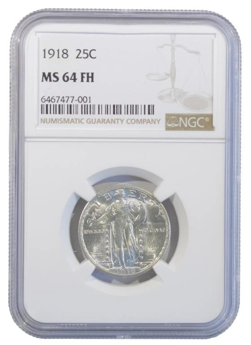 Very Choice Unc FH 1918 Quarter
