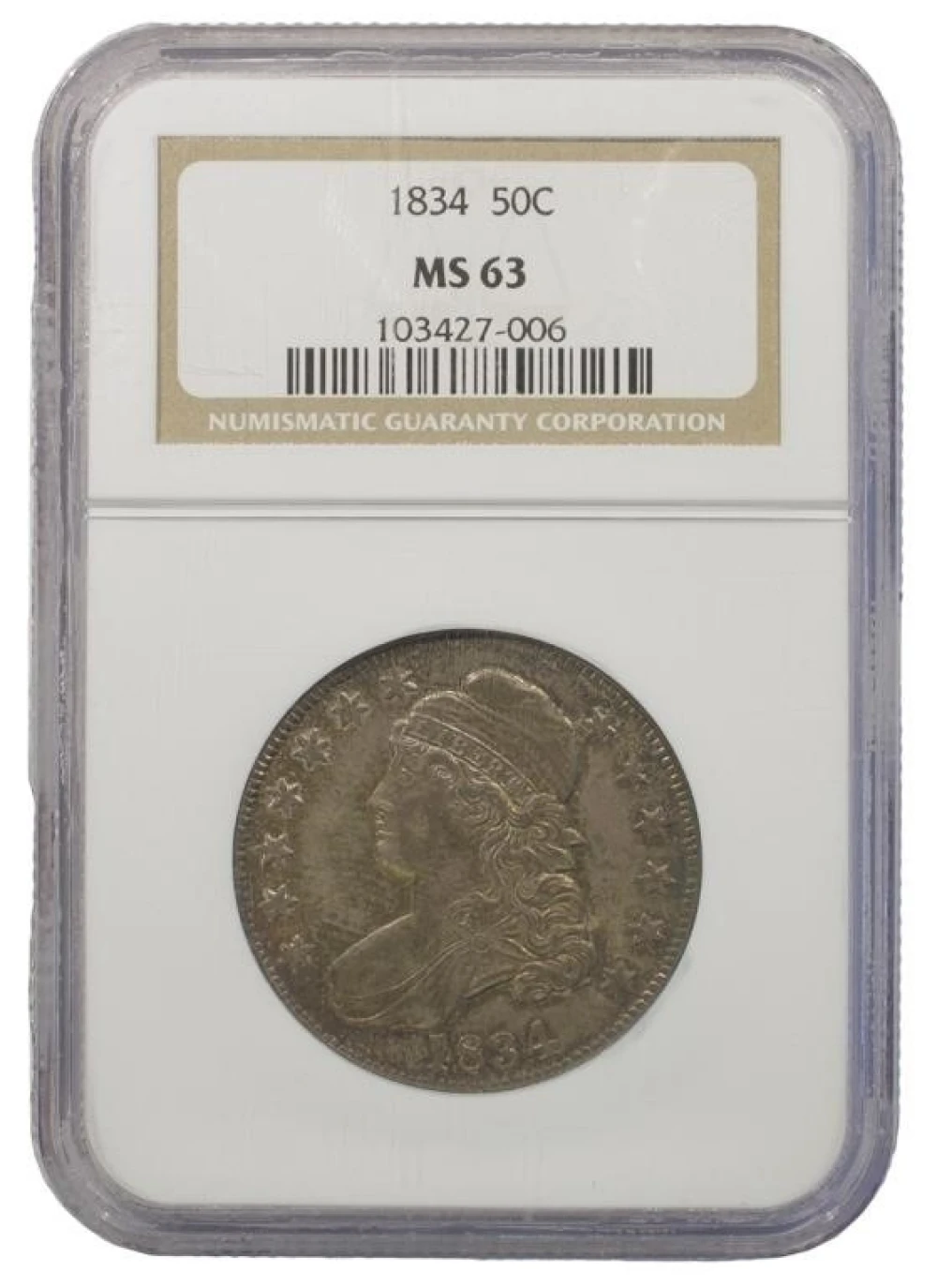 Choice Unc 1834 Half Dollar