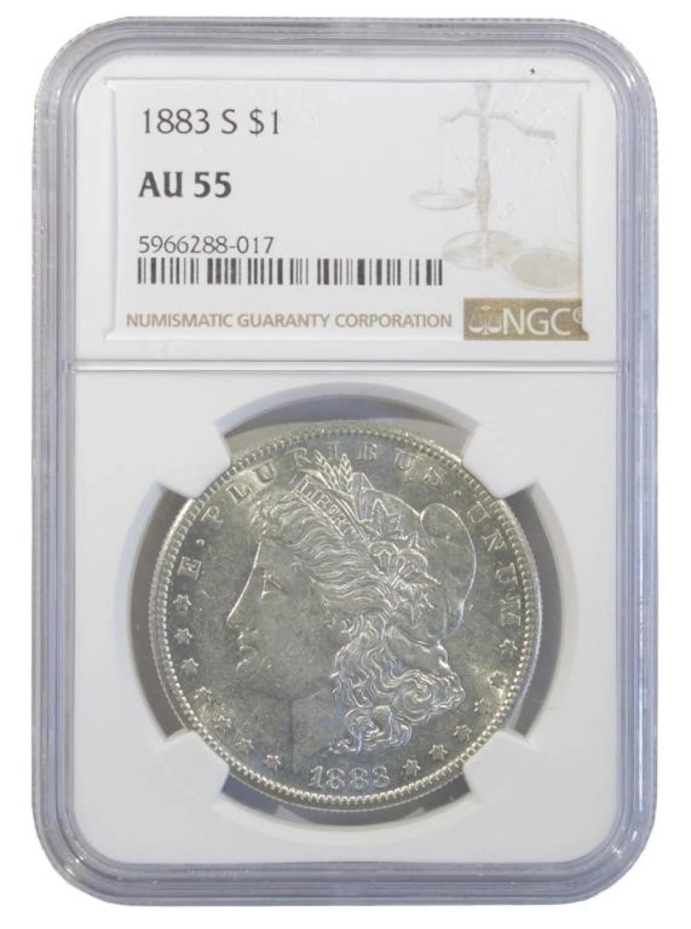 Choice AU 1883-S Morgan Dollar