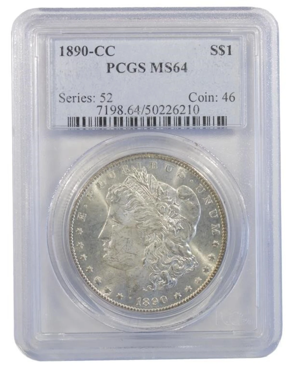 Near Gem Unc 1890-CC Morgan Dollar