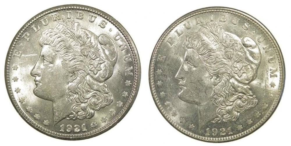 Pair of Branch Mint 1921 Morgans