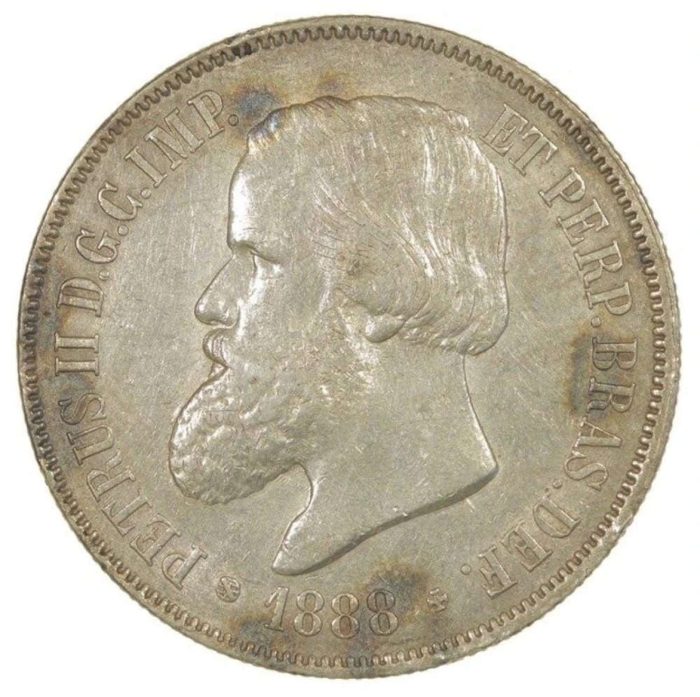 Brazil. 1888 Silver 2000 Reis