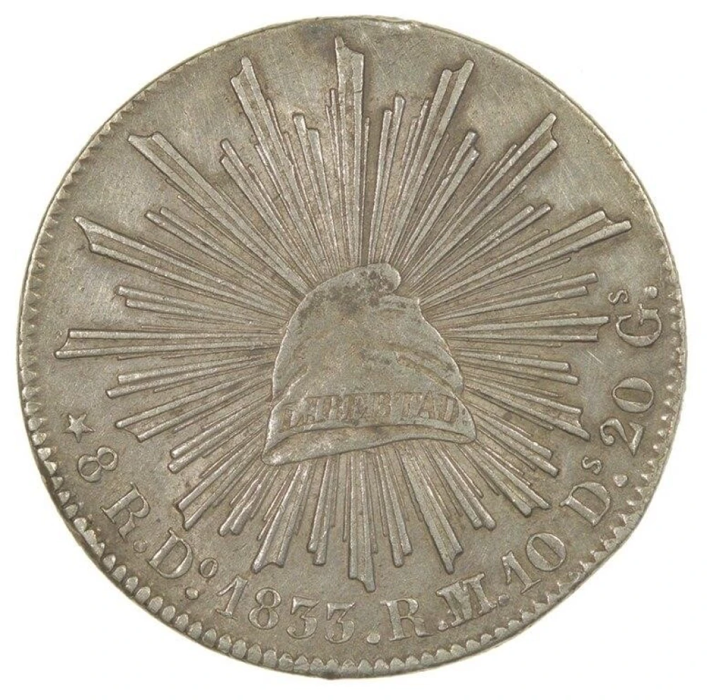 Mexico. 1833-RM 8 Reales