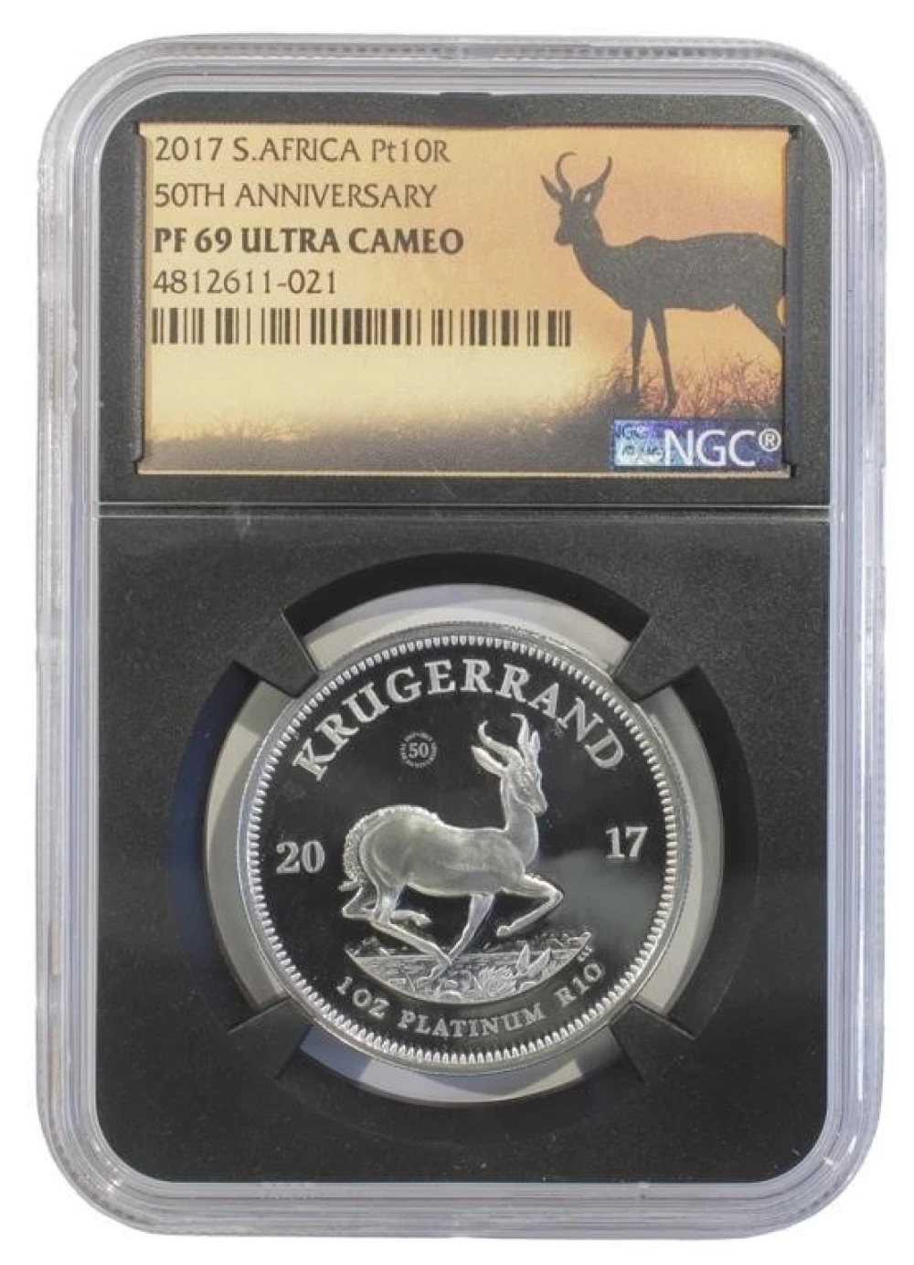 South Africa. 2017 Proof Platinum Krugerrand