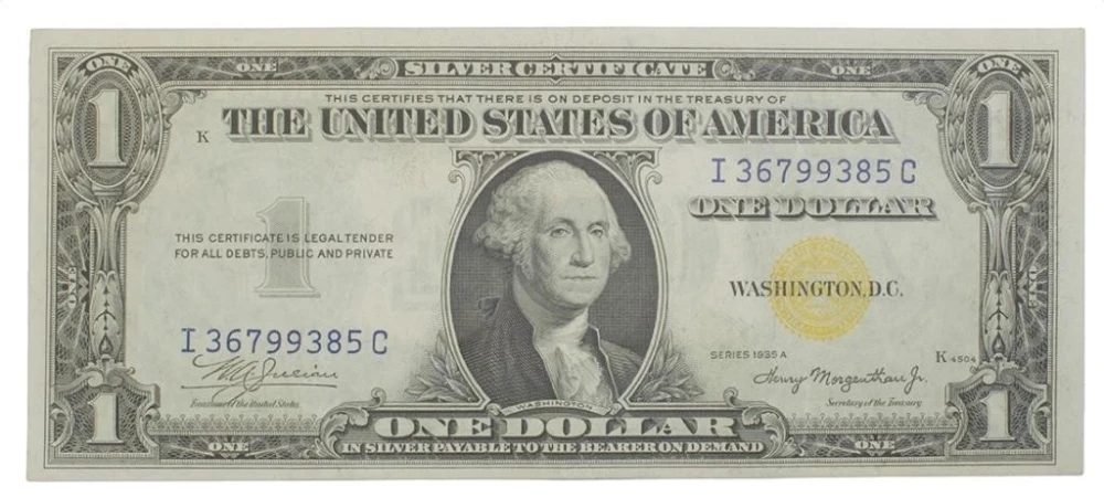 Very Choice AU 1935-A Yellow Seal $1