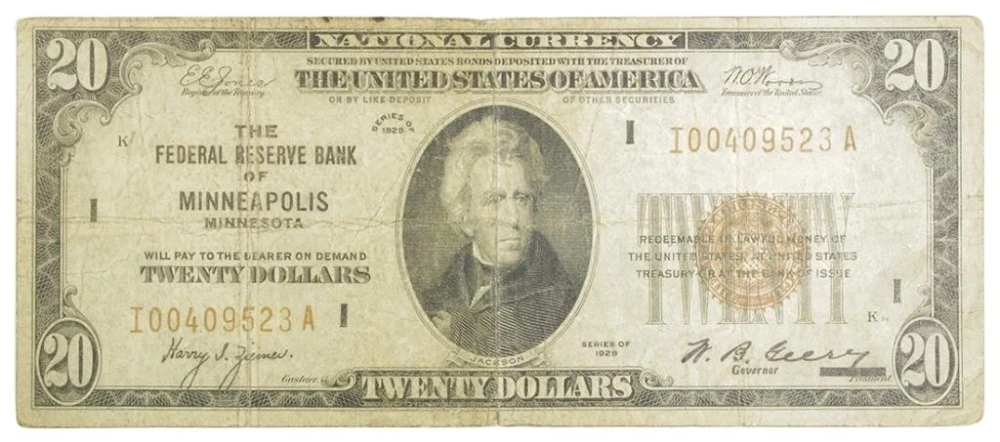 Series 1929 National Currency $20