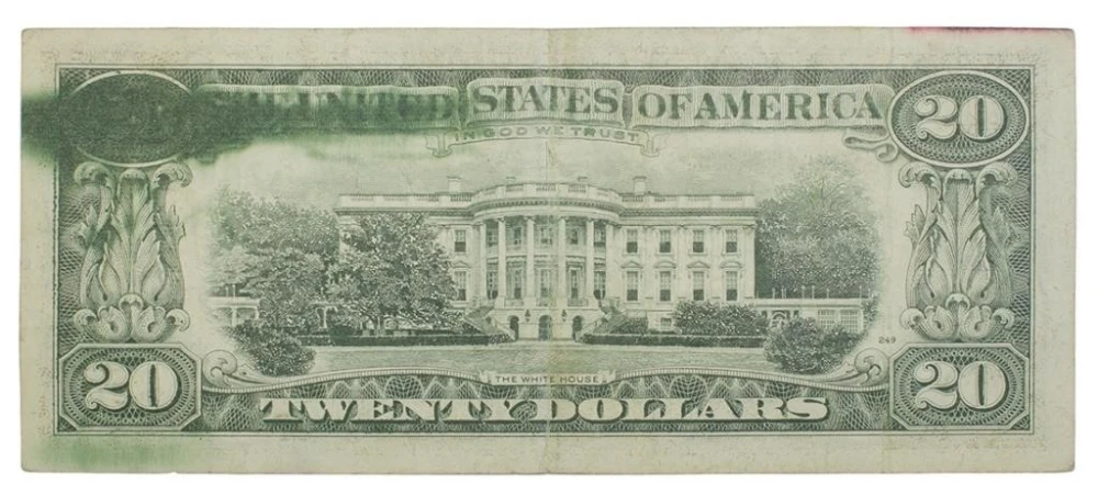 VF 1990 $20 With Ink Smear Error