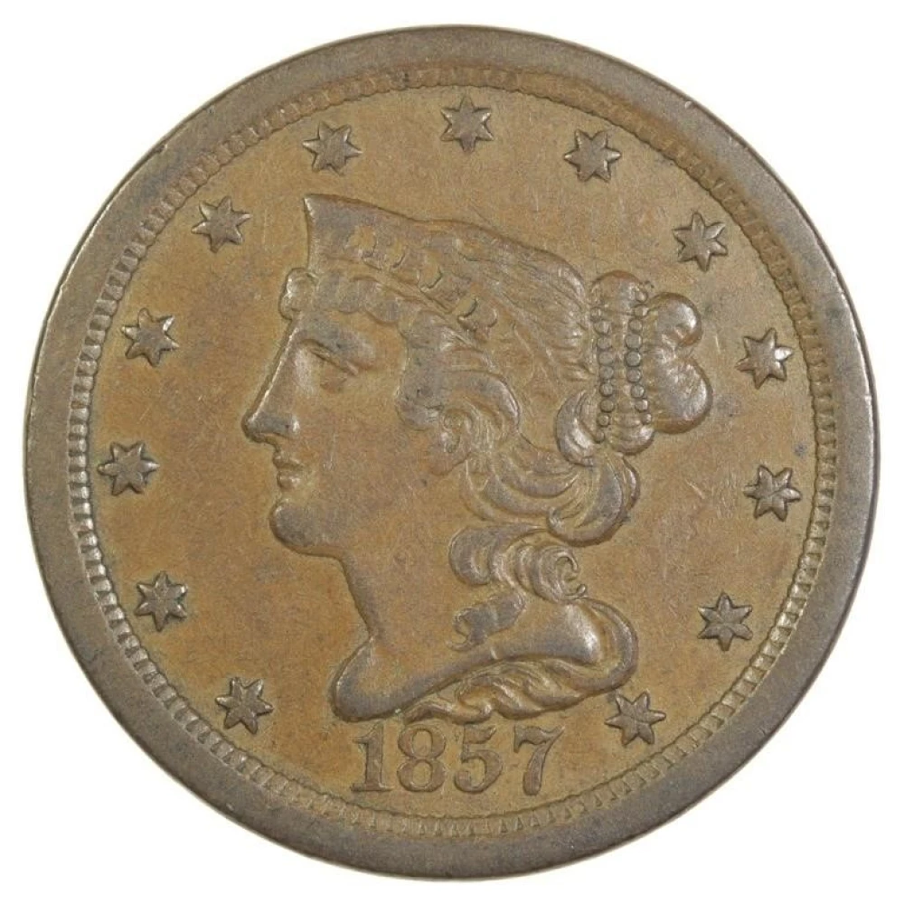 Choice EF/AU 1857 Half Cent