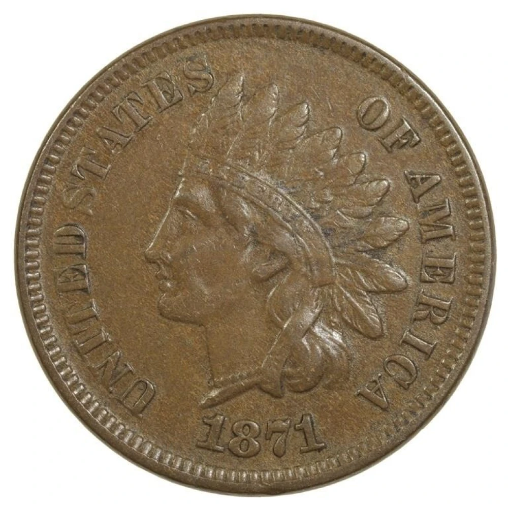 EF 1871 Indian Cent