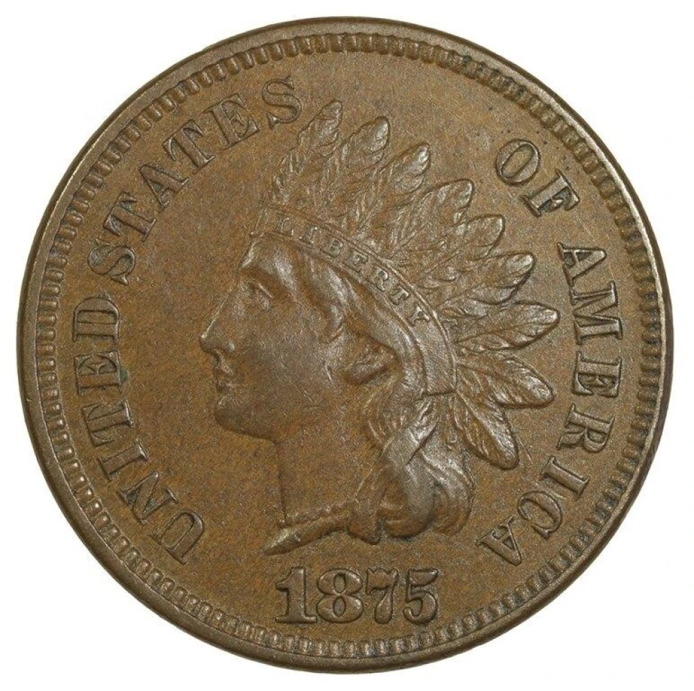 AU 1875 Indian Cent