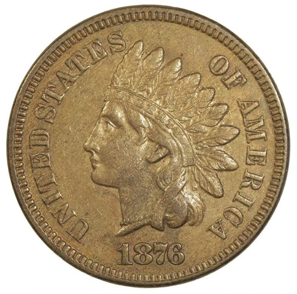 AU 1876 Indian Cent