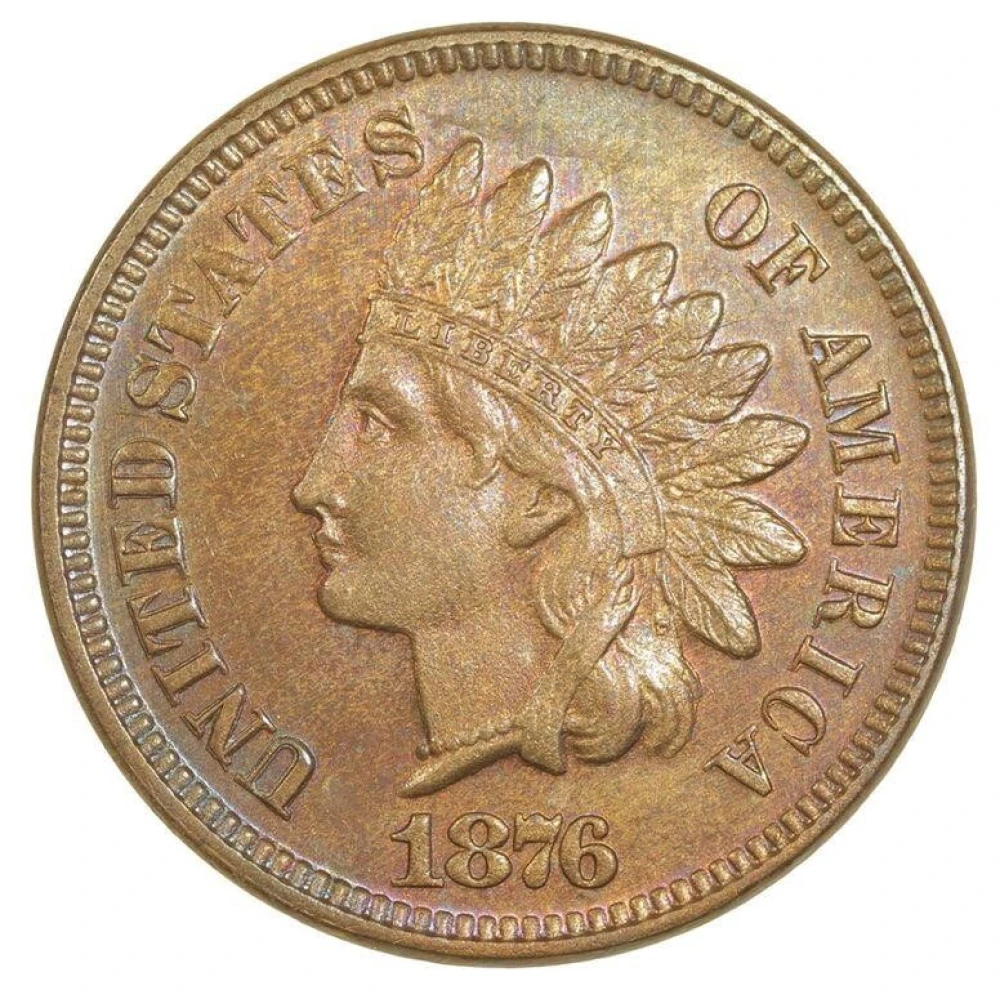 Unc Details 1876 Cent