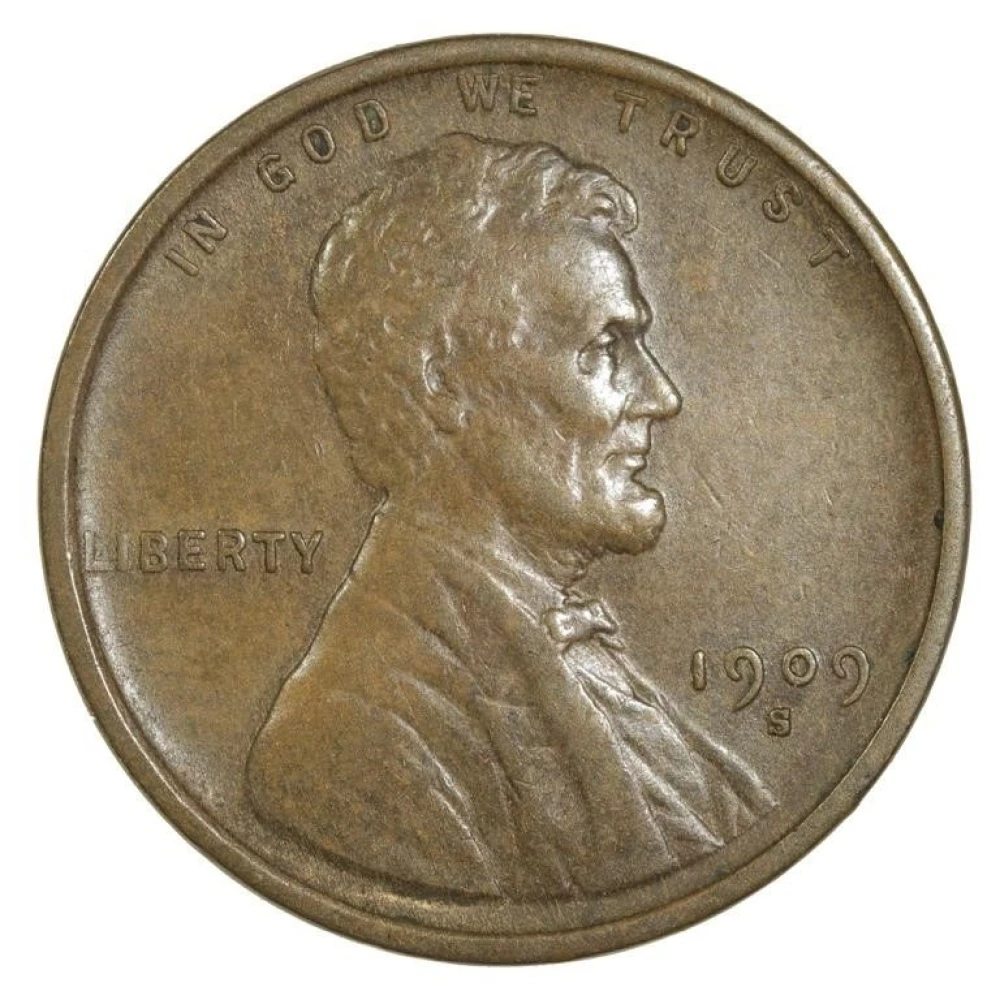 EF 1909-S Lincoln Cent