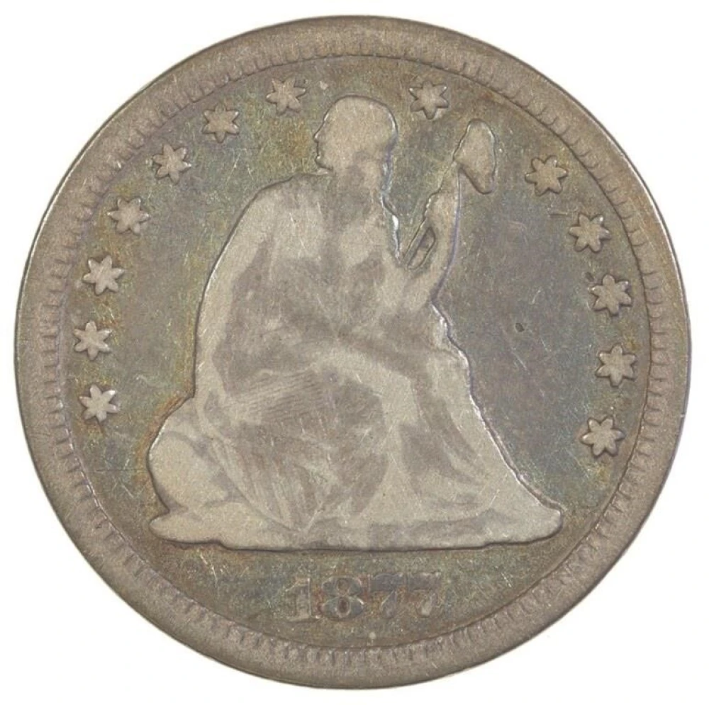Fine 1877-CC Quarter