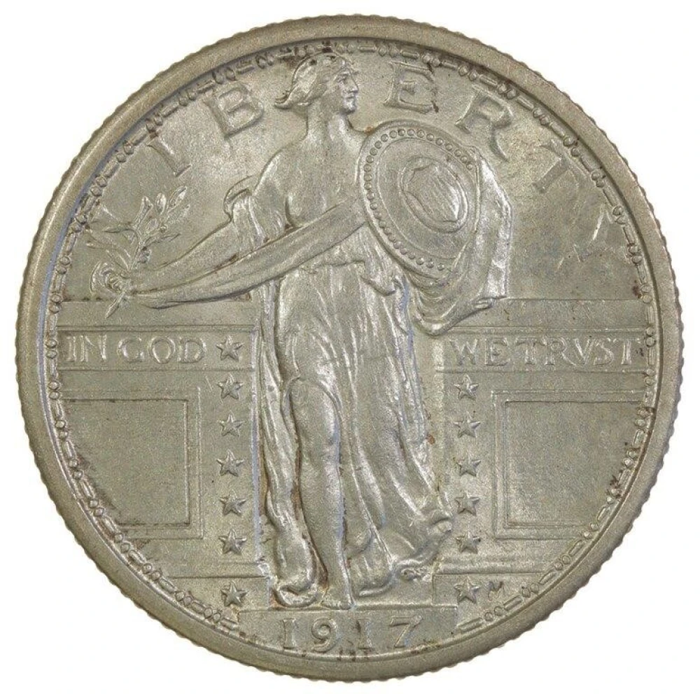 Mint State FH 1917 Type I 25-Cents