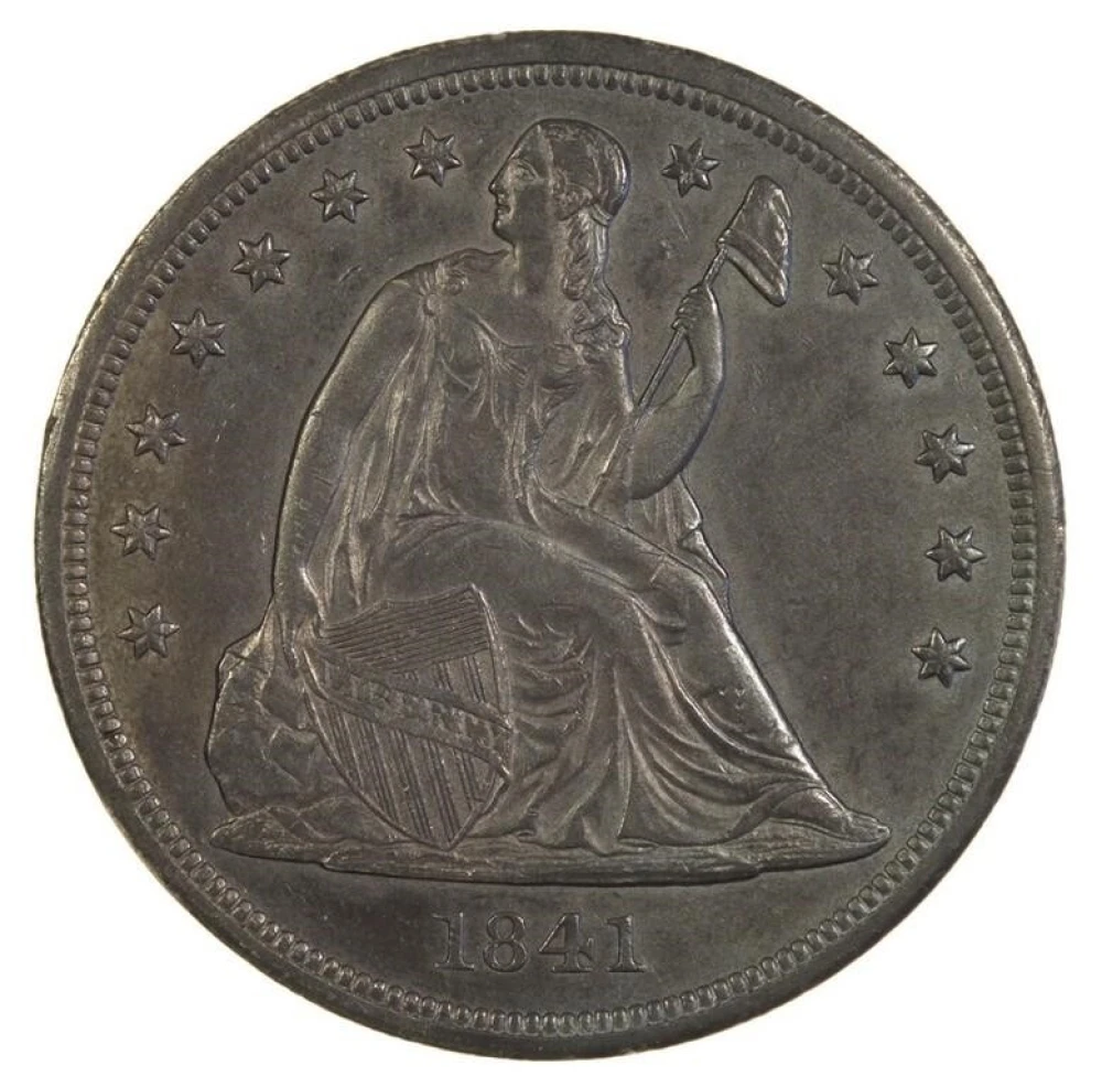 AU 1841 Liberty Seated Dollar