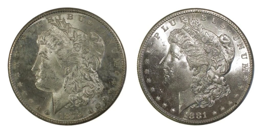 Choice Unc San Francisco Morgan Dollar Duet
