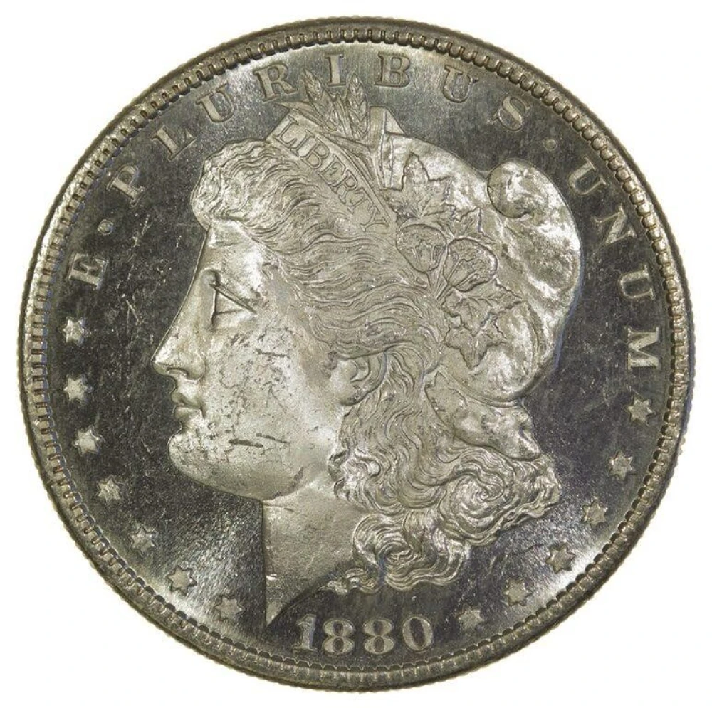 Near Flawless Unc 1880-S Morgan $1