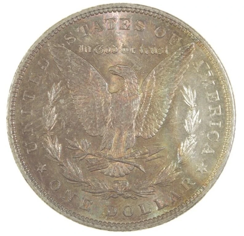Toned Choice Unc 1887 Morgan Dollar