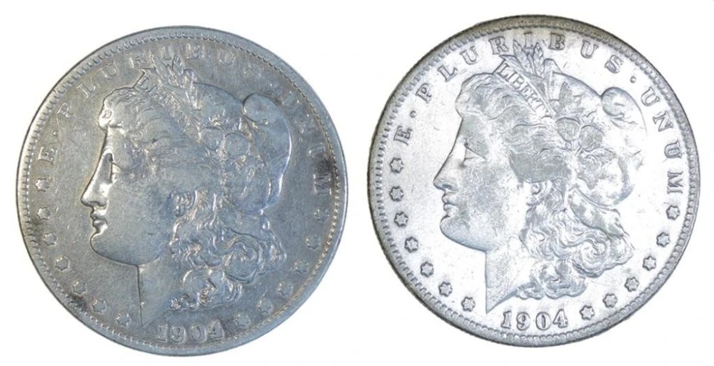 Pair of 1904-S Morgan Dollars