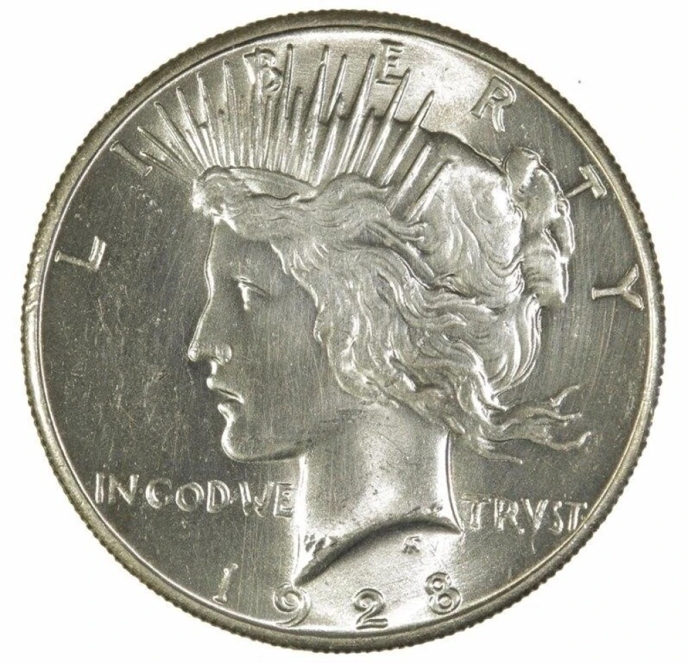 Choice Unc 1928 Peace Dollar