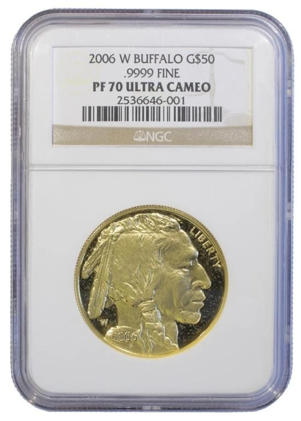 Proof-70 2006-W One Ounce Gold Buffalo