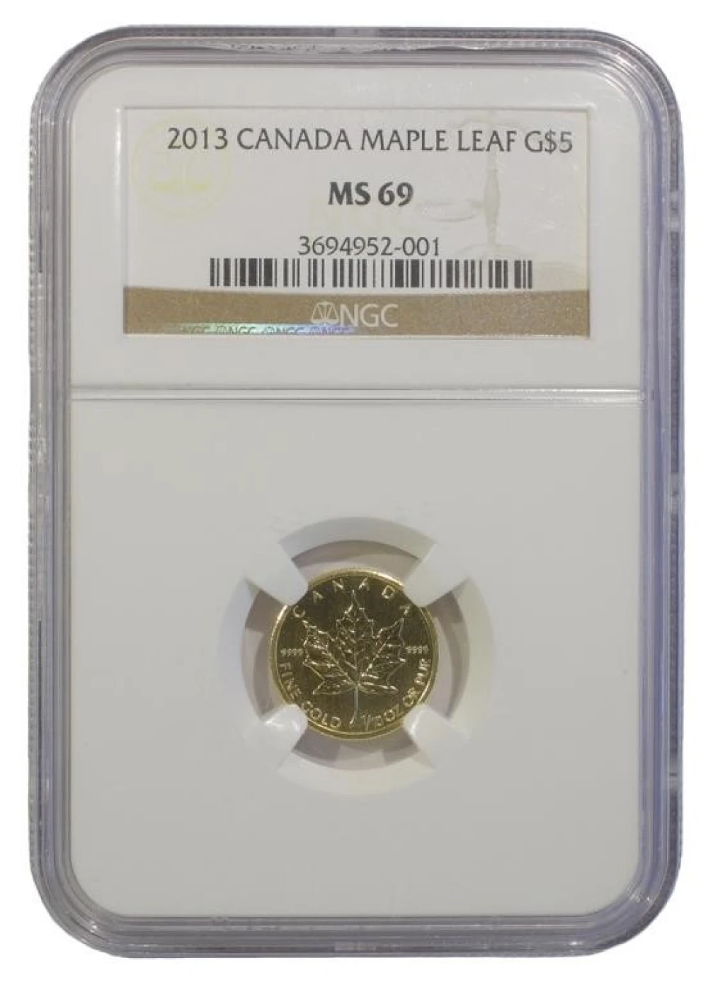 Canada. Superb Gem Unc 2013 Maple Leaf $5 Gold