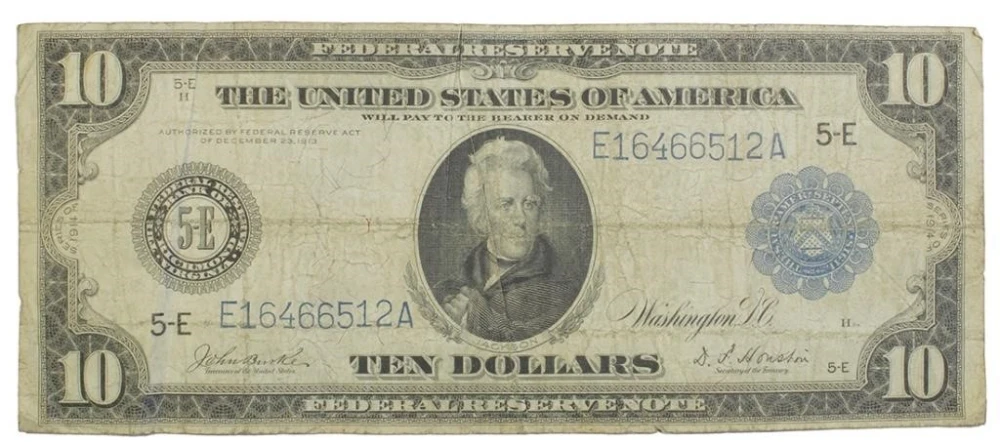 1914 $10 Federal Reserve Note