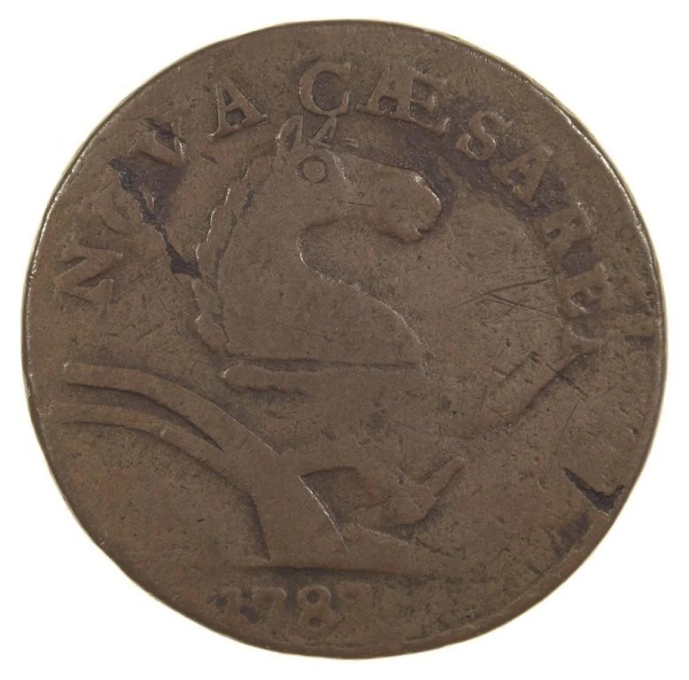 1787 New Jersey on Connecticut Copper