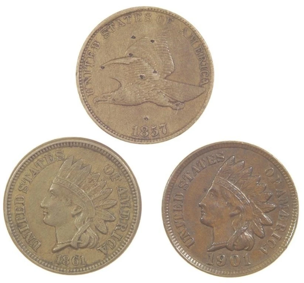 3 Piece Indian/Flying Eagle Cent Lot