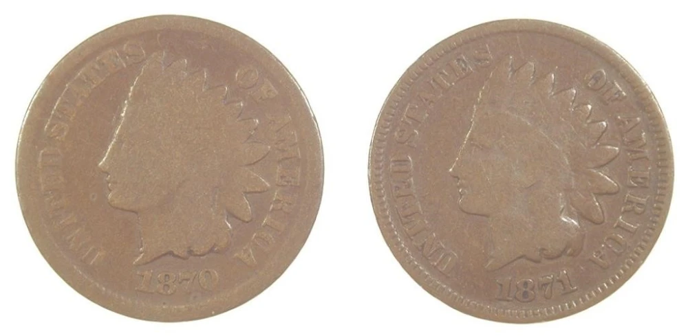Early Indian Cent Pair
