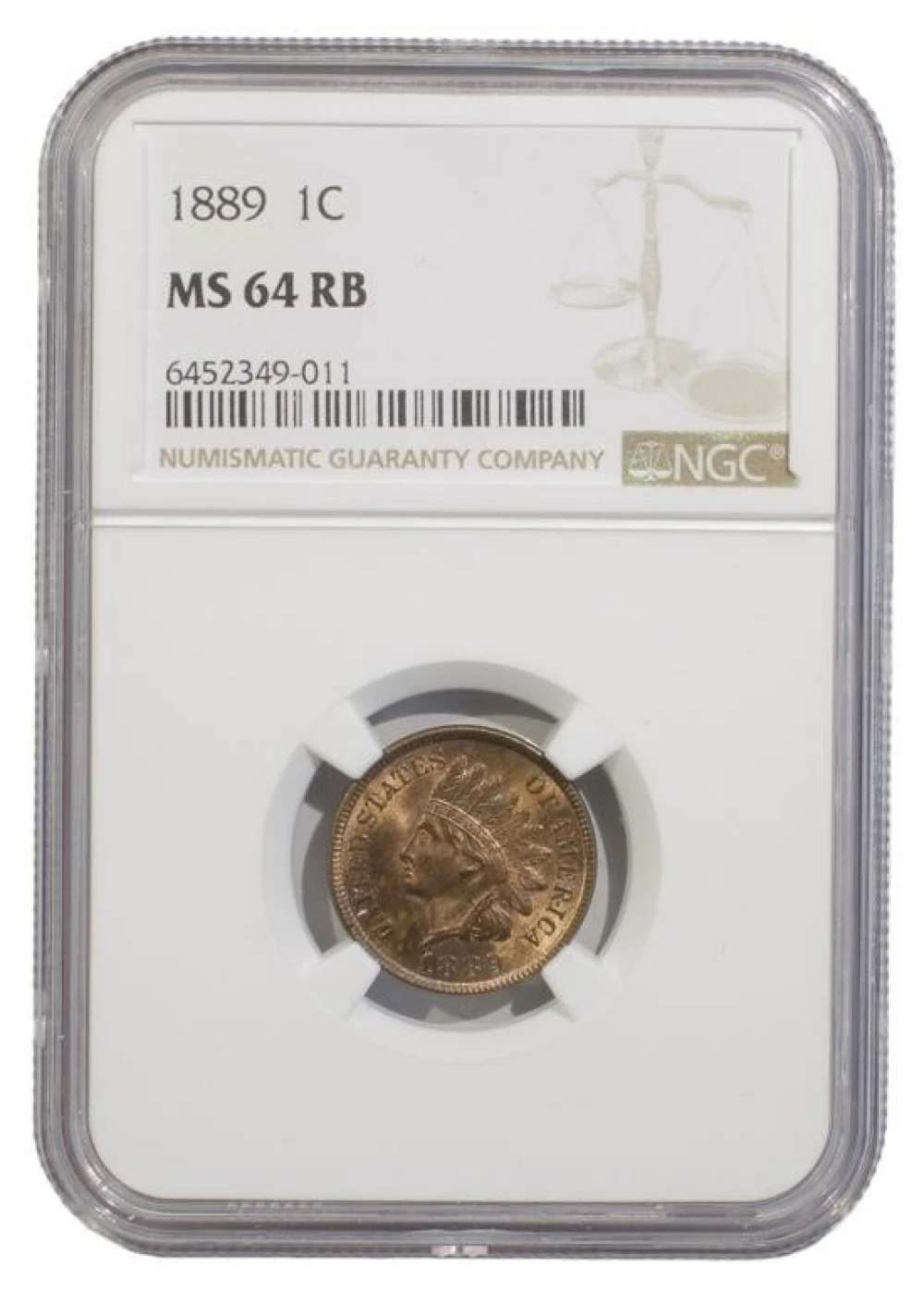 Certified MS-64 1889 Indian Cent