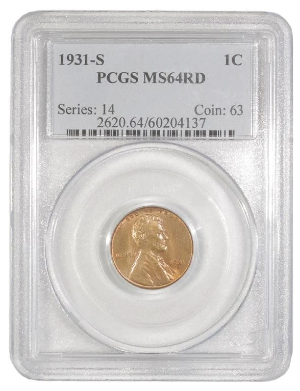 Near Gem Red 1931-S Lincoln Cent