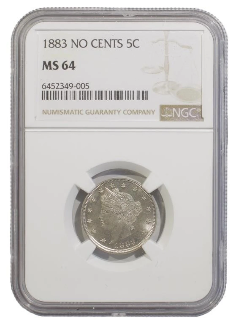 Near Gem 1883 Liberty Nickel