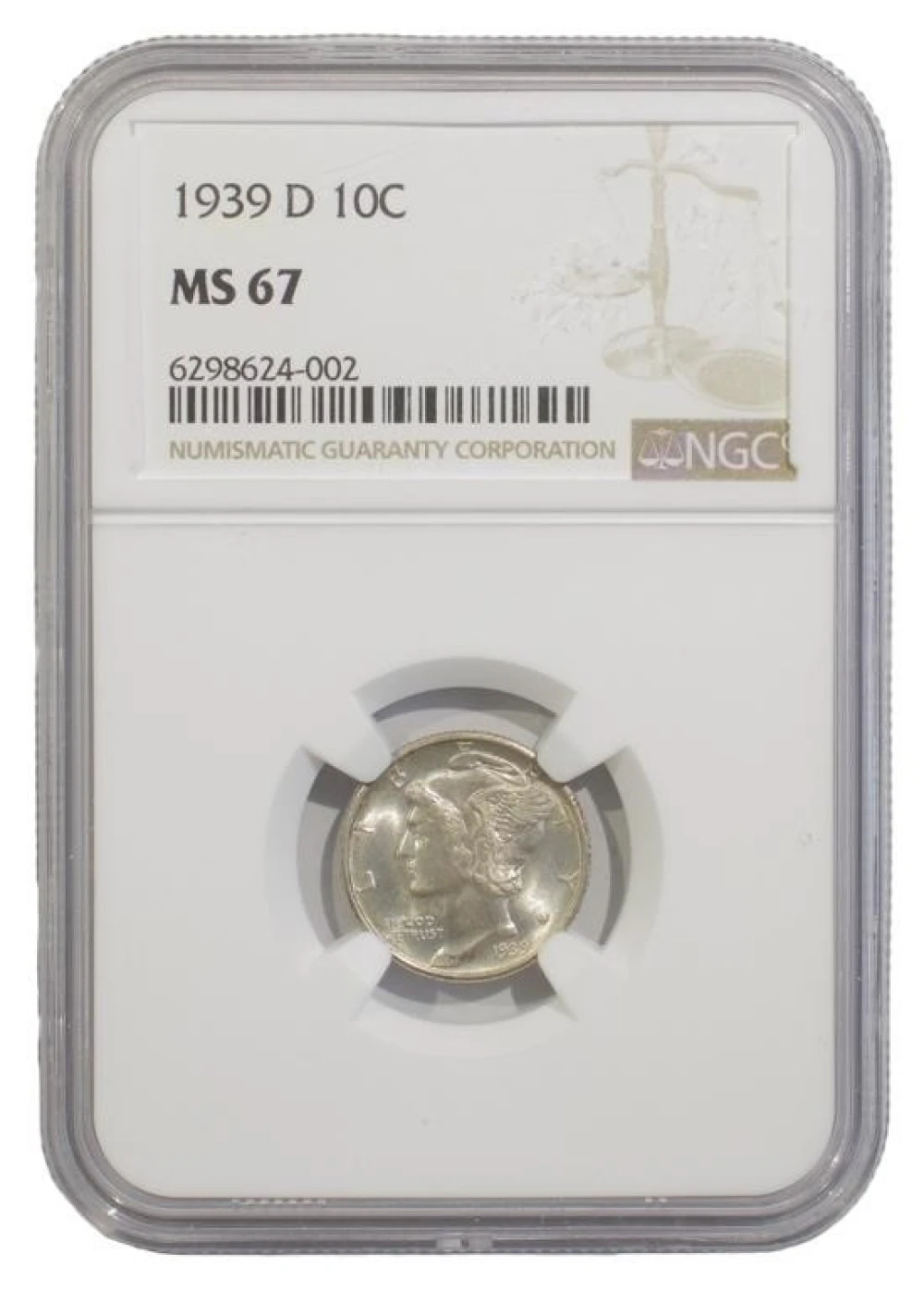 Splendid Gem Unc 1939-D Dime