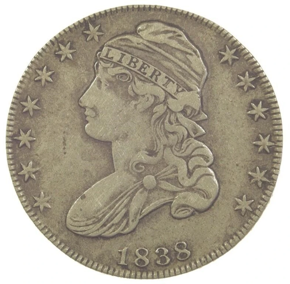 Early Counterfeit 1838 Half Dollar