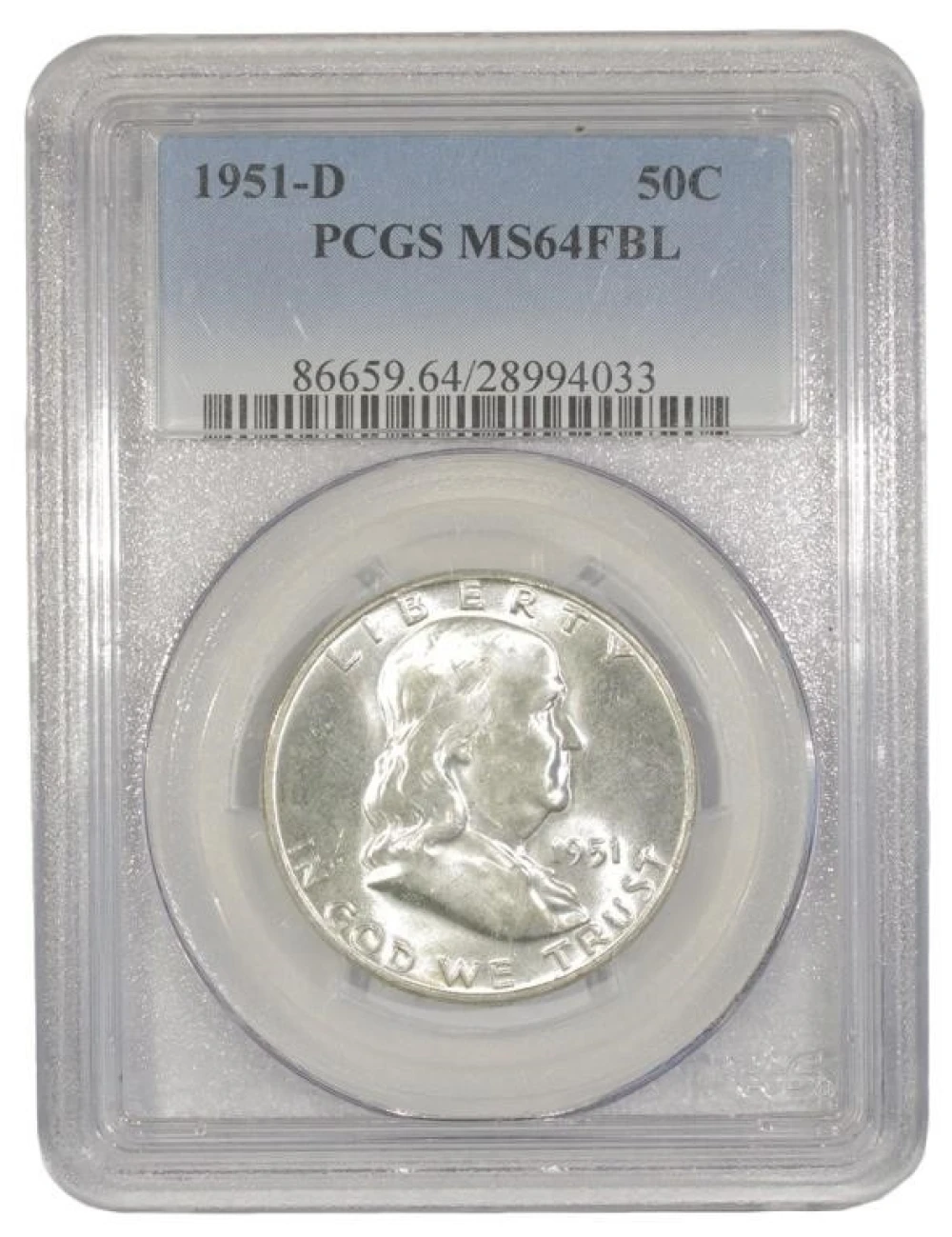 Near Gem FBL 1951-D Franklin Half