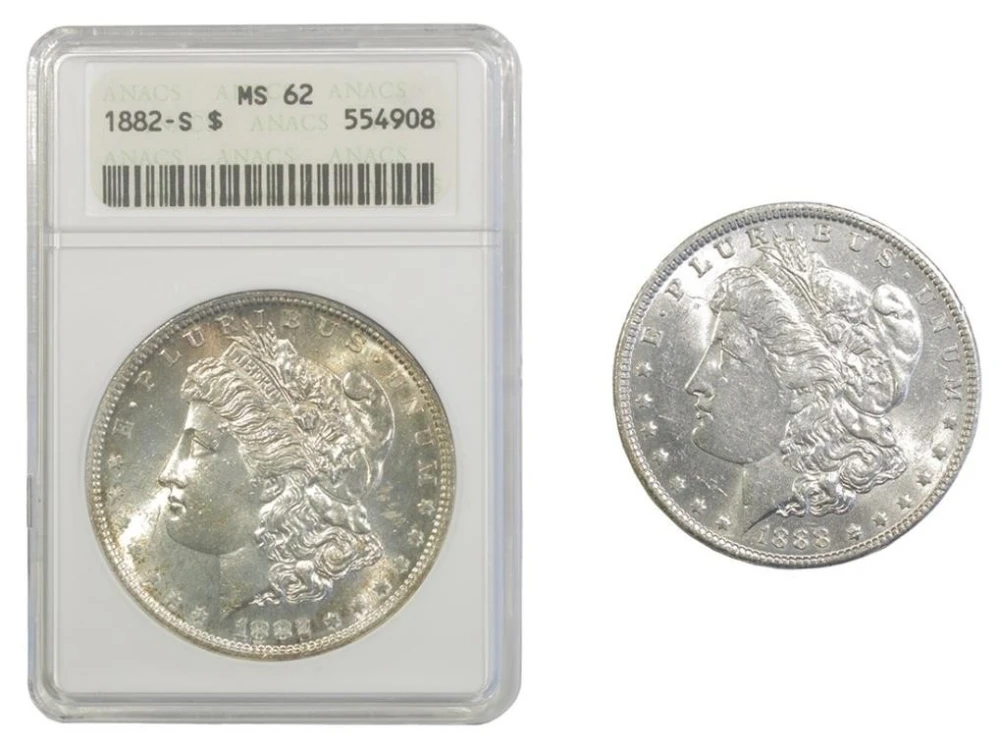 1882-S & 1888-O Morgan $ Duo
