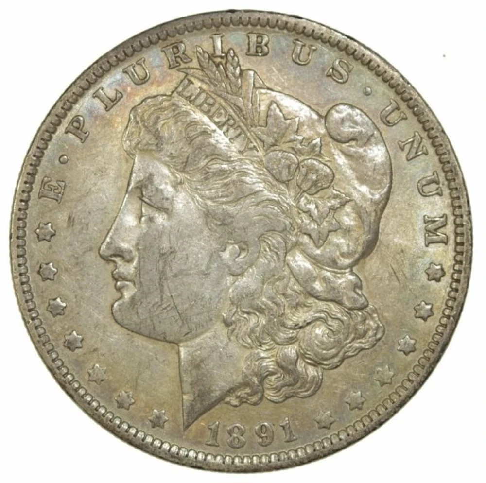 1891-O Clashed E variety Morgan Dollar