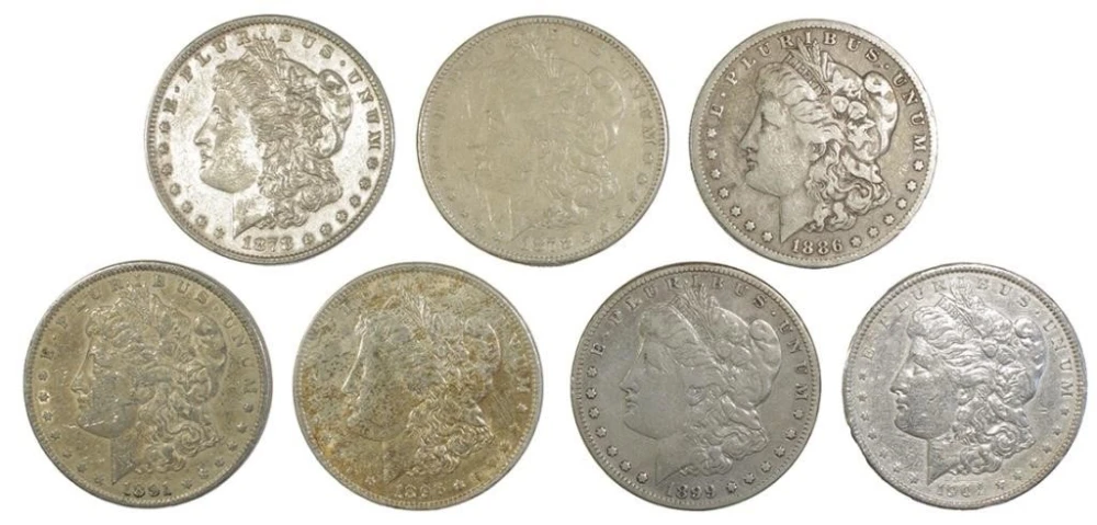 7 Piece Morgan Dollar Lot