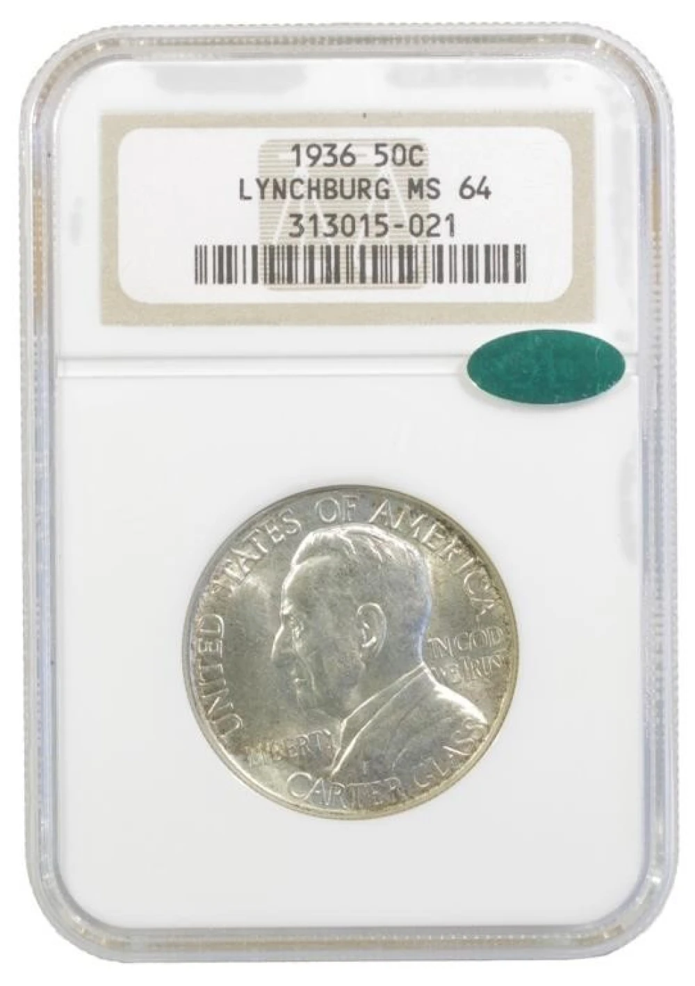 Premium Certified 1936 Lynchburg Commemorative